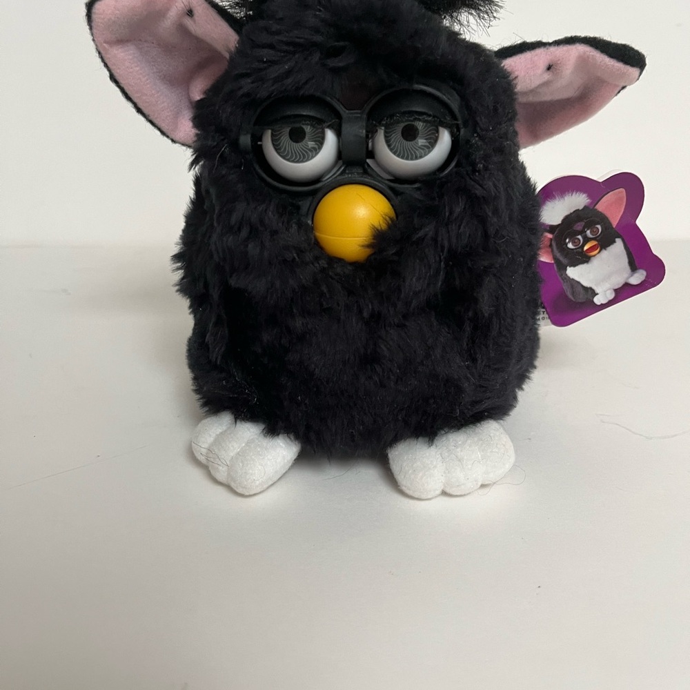 1998 Furby Black Witch's Cat Gray Eyes 170-800